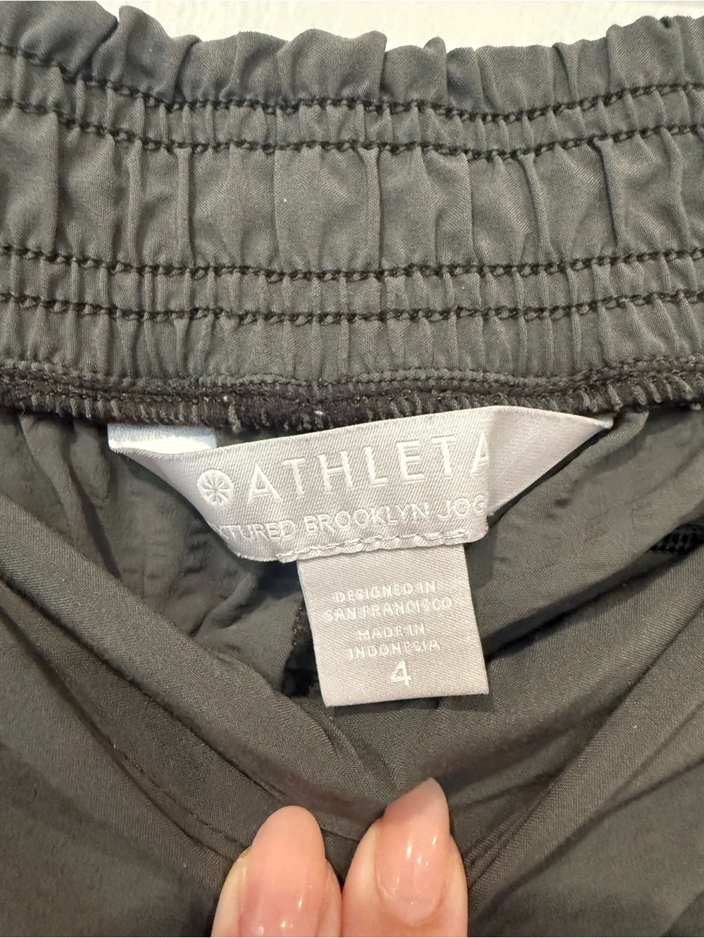 Athleta Textured Brooklyn Mid Rise Jogger Pants - Olive Green / Gray Size 4 / Sm
